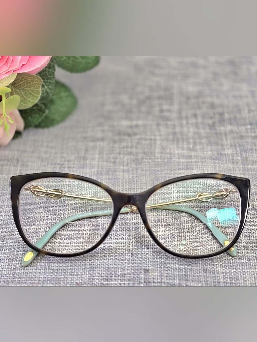 Tiffany & Co TF2160B 8134 Havana Tortoise/Tiffany Blue Eyeglass Frames 54-17-140